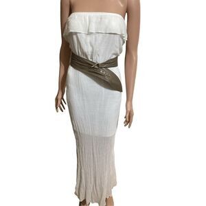 Women’s Trixxi Belted Strapless Maxi Dress M